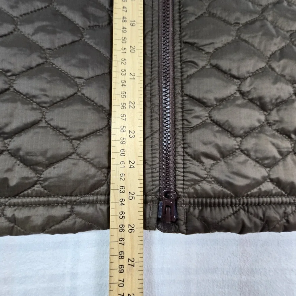 L.L. Bean Womens Quilted Thinsulate Jacket Stretch Side Panels Brown XL